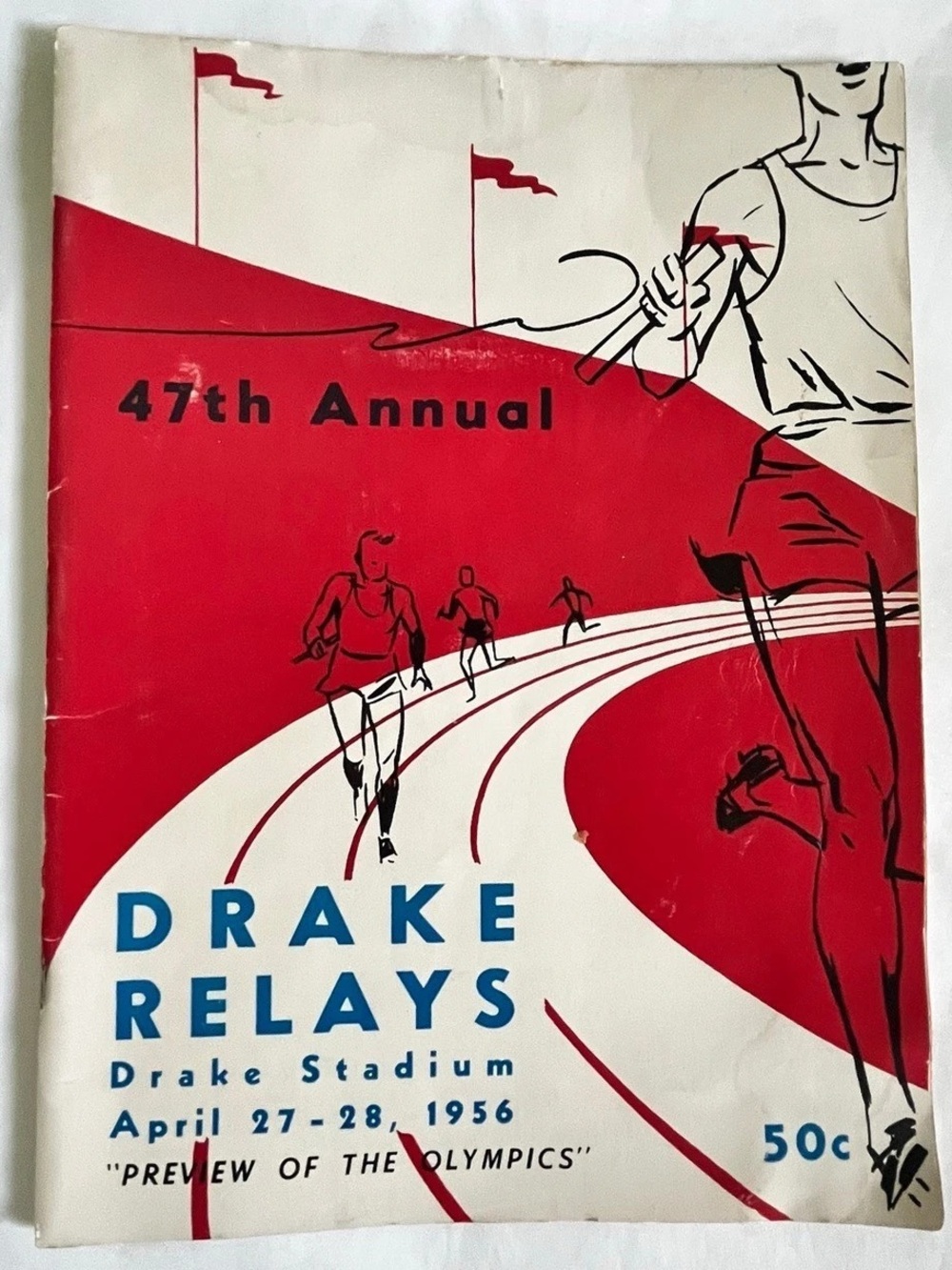 1956 Drake Relays Program Vintage Track & Field Collectible Excellent Condition